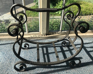 Wrought Iron Firewood Rack with Handle